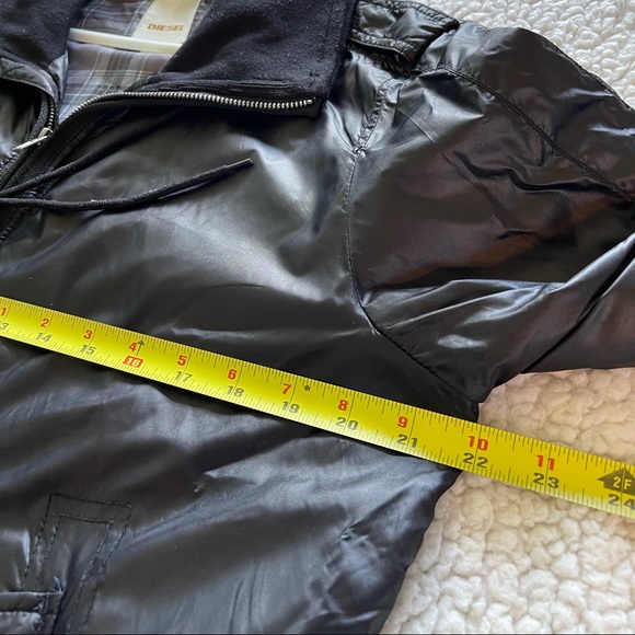 Diesel Hooded black nylon convertible bomber jacket - Picture 12 of 16